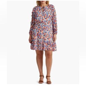 Lauren Ralph Lauren Floral Crinkled Georgette Dress